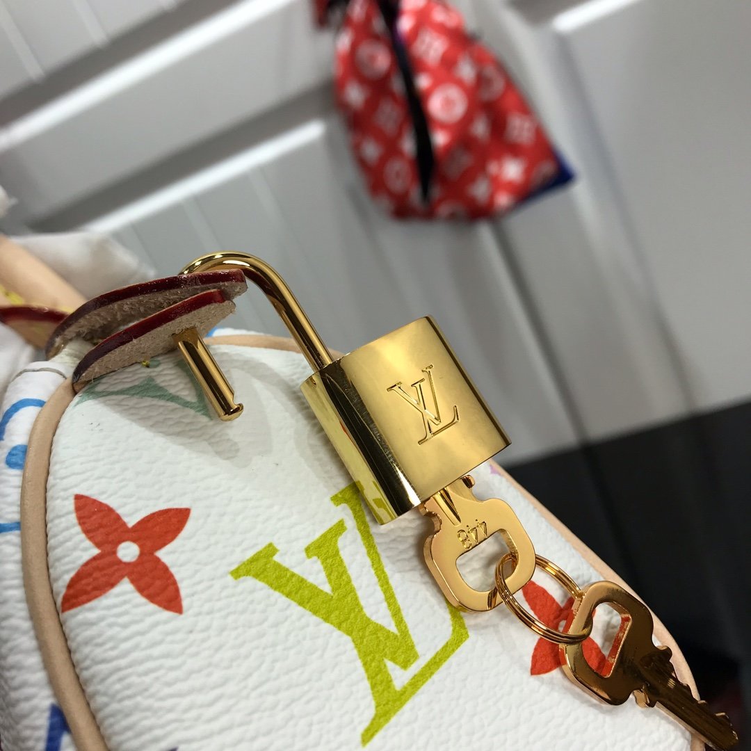 LV M92645 nano speedy bag white