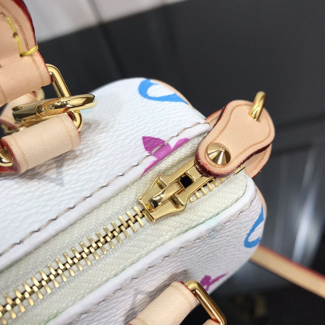 LV M92645 nano speedy bag white