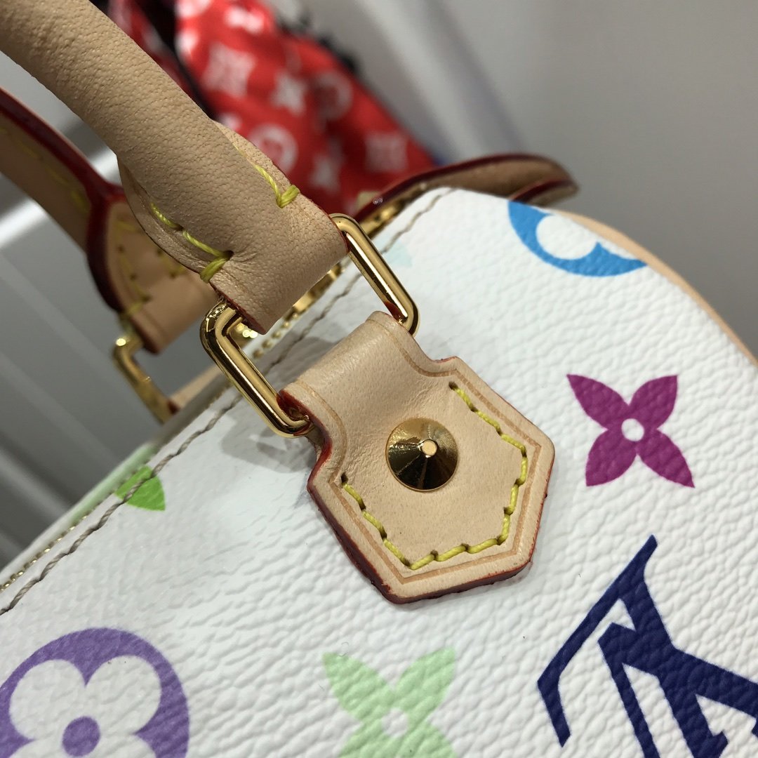 LV M92645 nano speedy bag white
