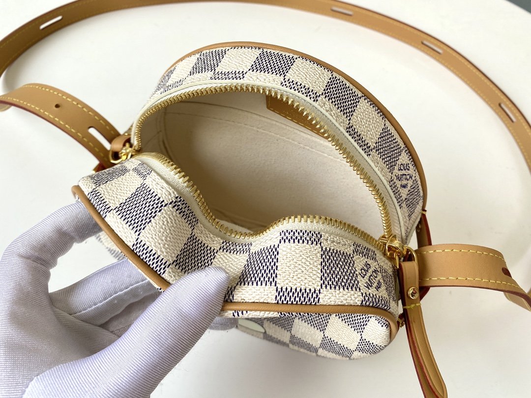 L0vis Vvtt0n Boite Chapeau Souple Damier Azur
