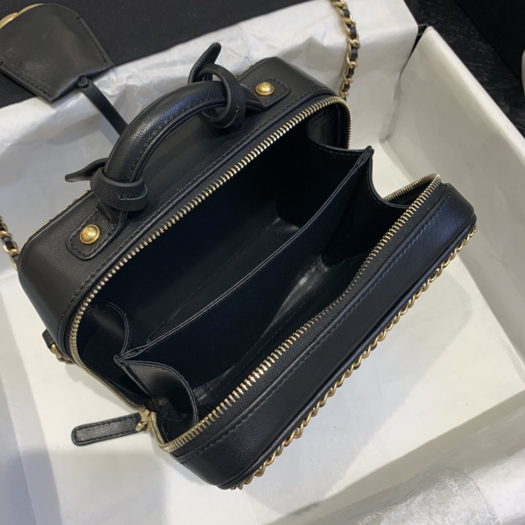 Ch**el Small Cosmetic bag 18cm Black