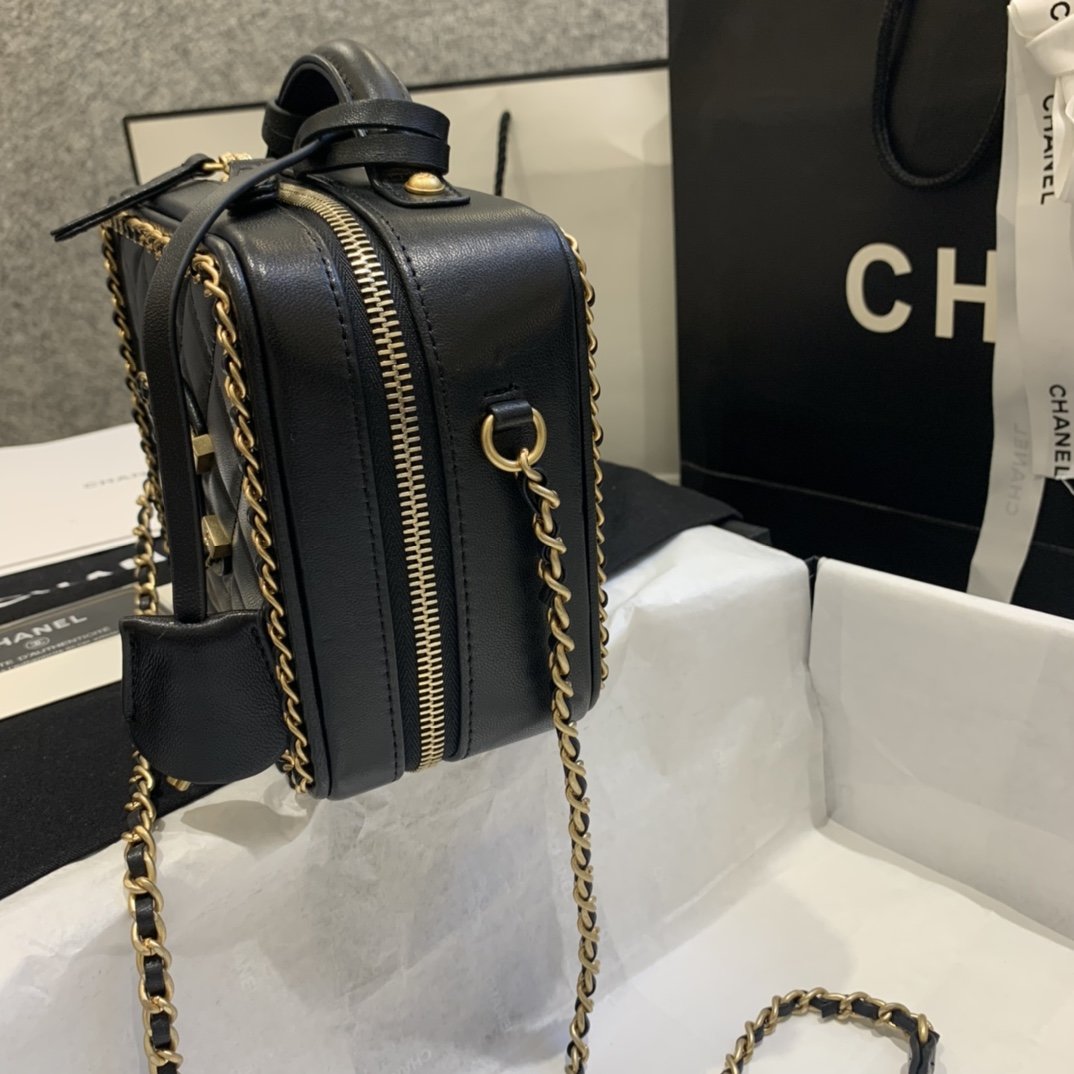 Ch**el Small Cosmetic bag 18cm Black