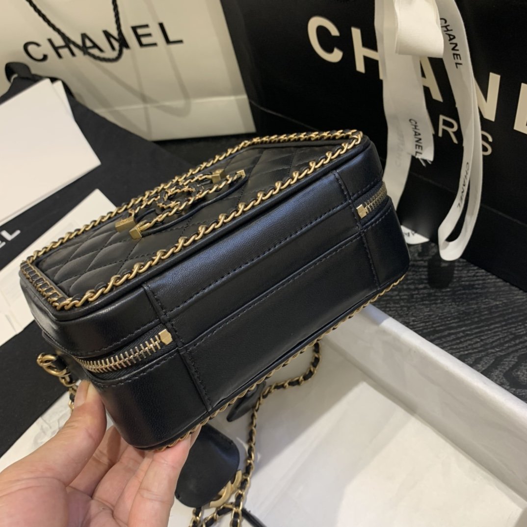 Ch**el Small Cosmetic bag 18cm Black