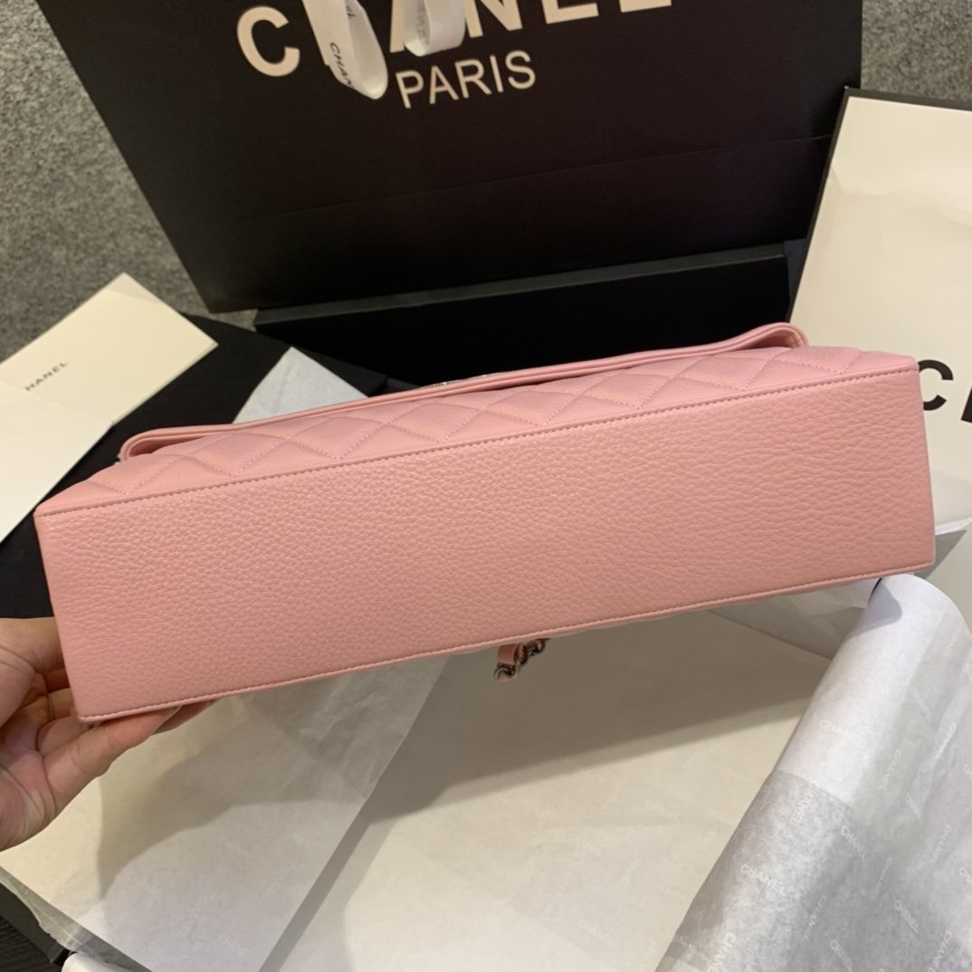 Ch**el Caviar Shoulder bag Pink 32cm