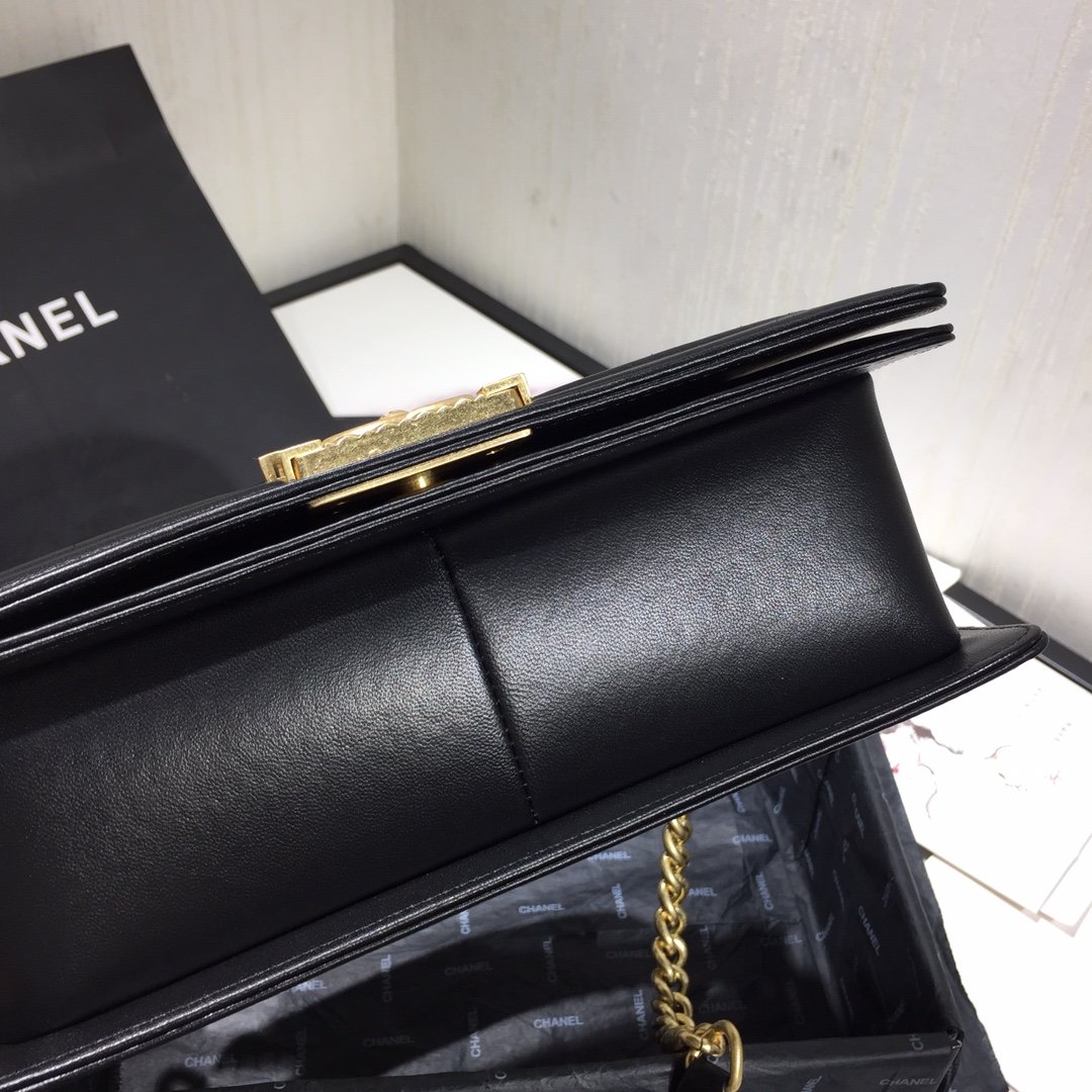 Ch**el Leboy Bag Lambskin 25cm Black