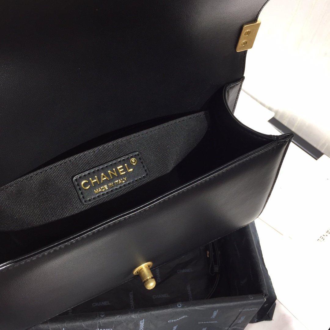 Ch**el Leboy Bag Lambskin 25cm Black