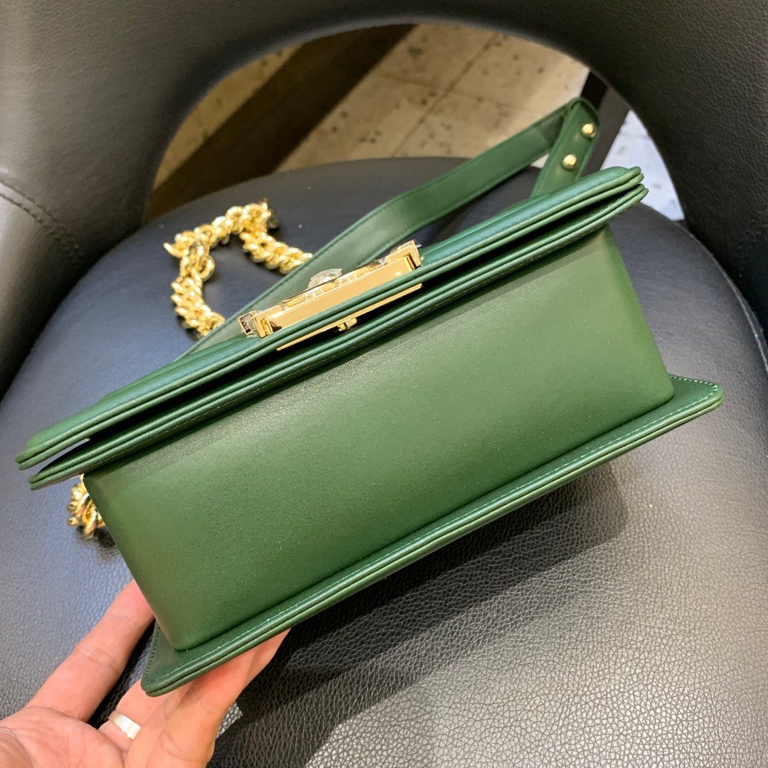 Ch**el V Boy Bag 20cm Green