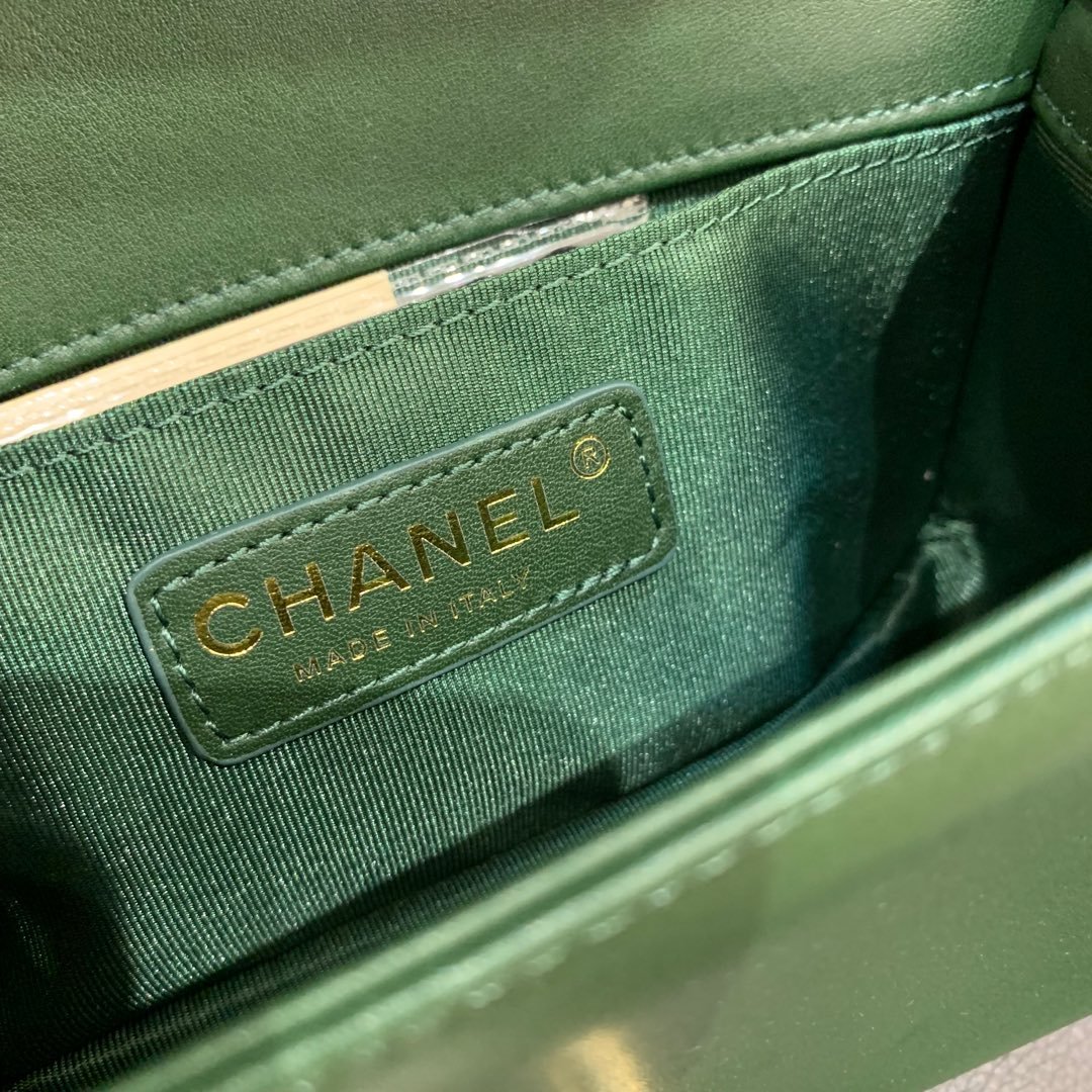 Ch**el V Boy Bag 20cm Green