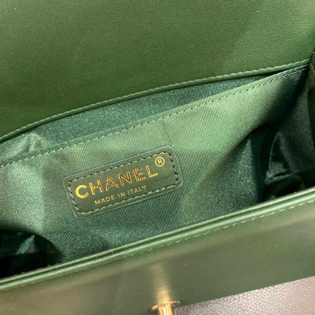 Ch**el V Boy Bag 25cm Green