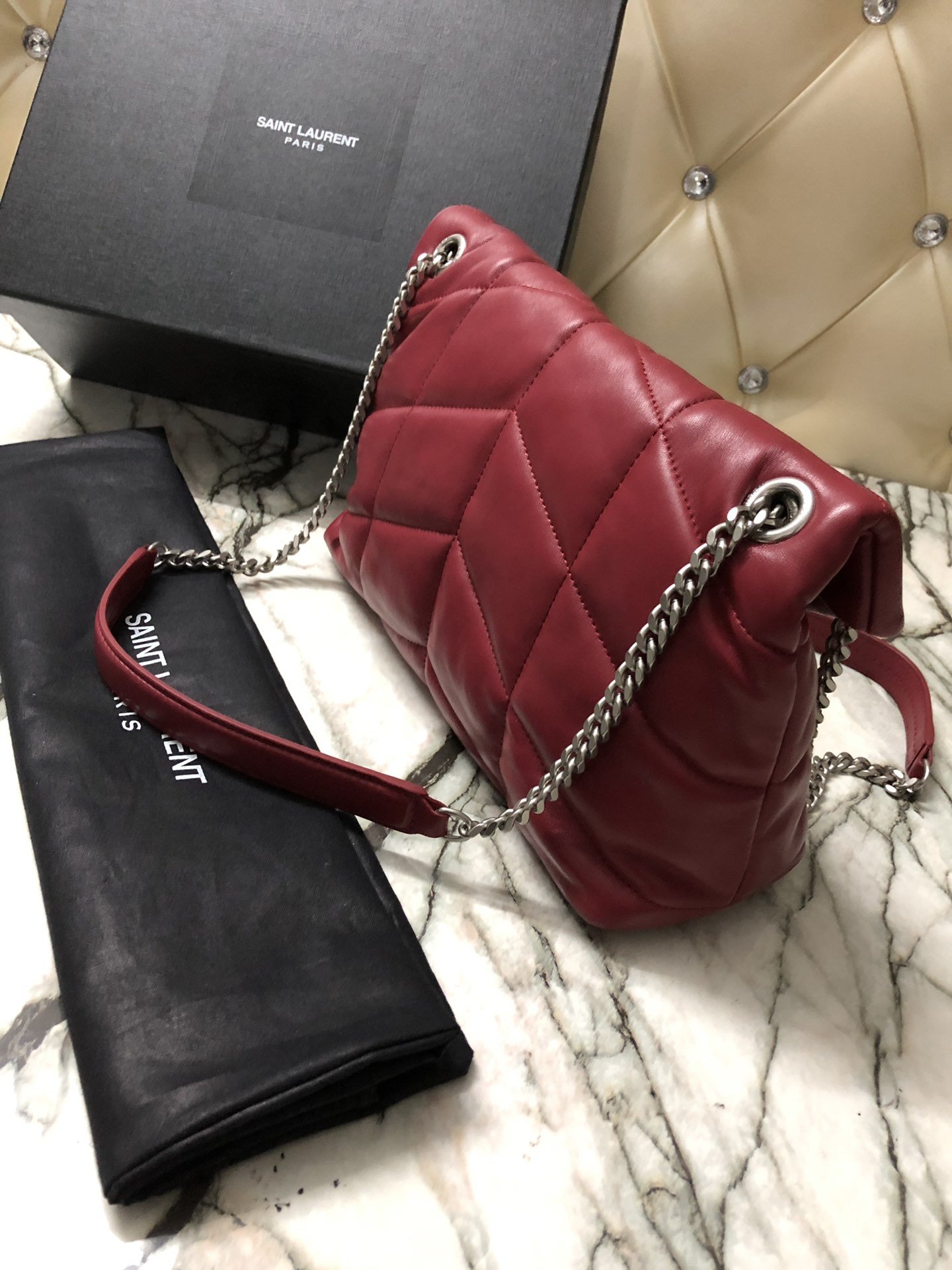 Y51 Puffer Handbag 29cm Red