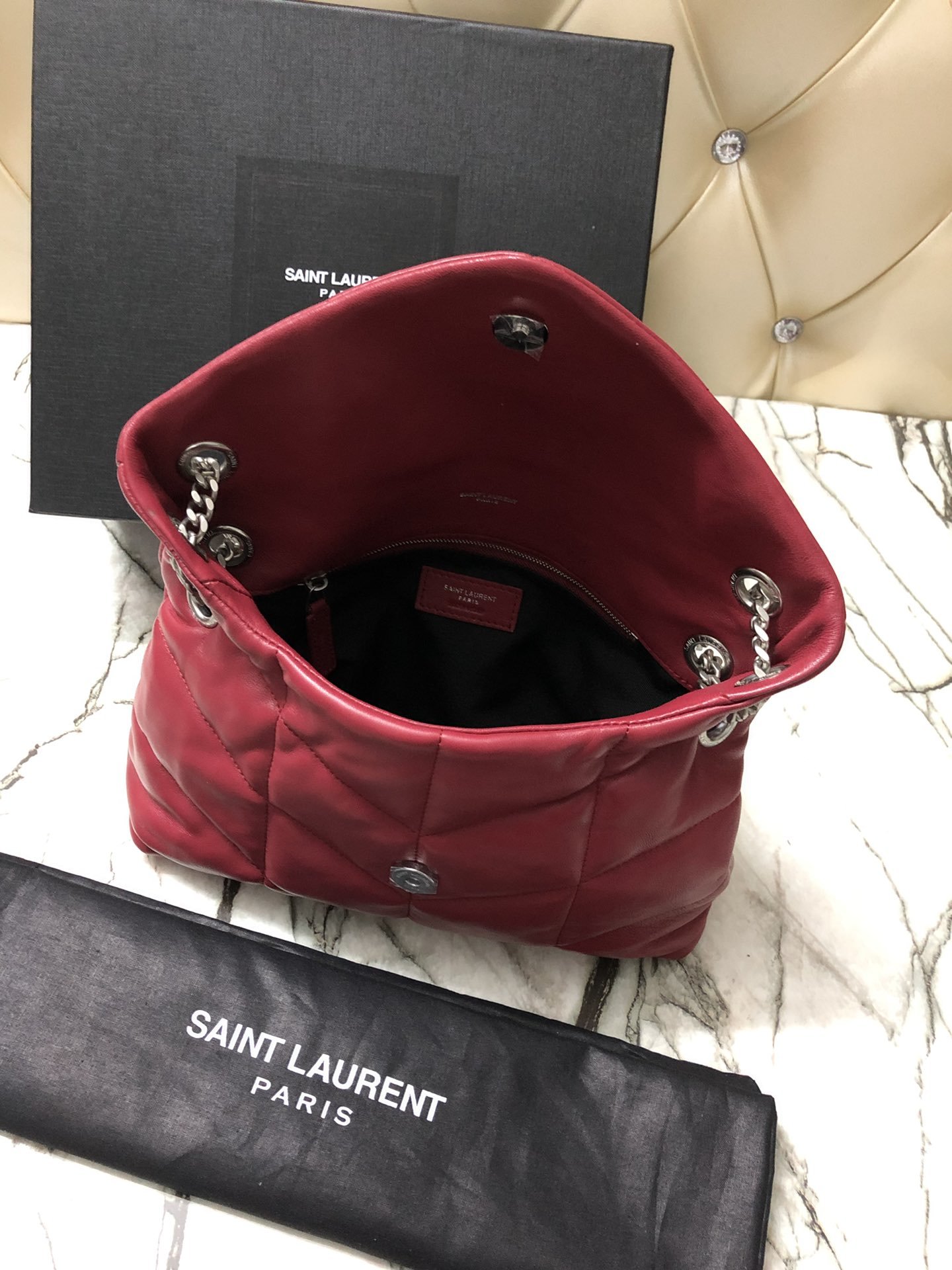 Y51 Puffer Handbag 29cm Red