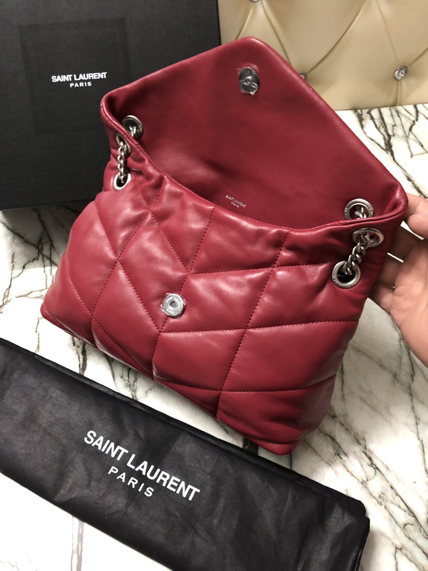 Y51 Puffer Handbag 29cm Red