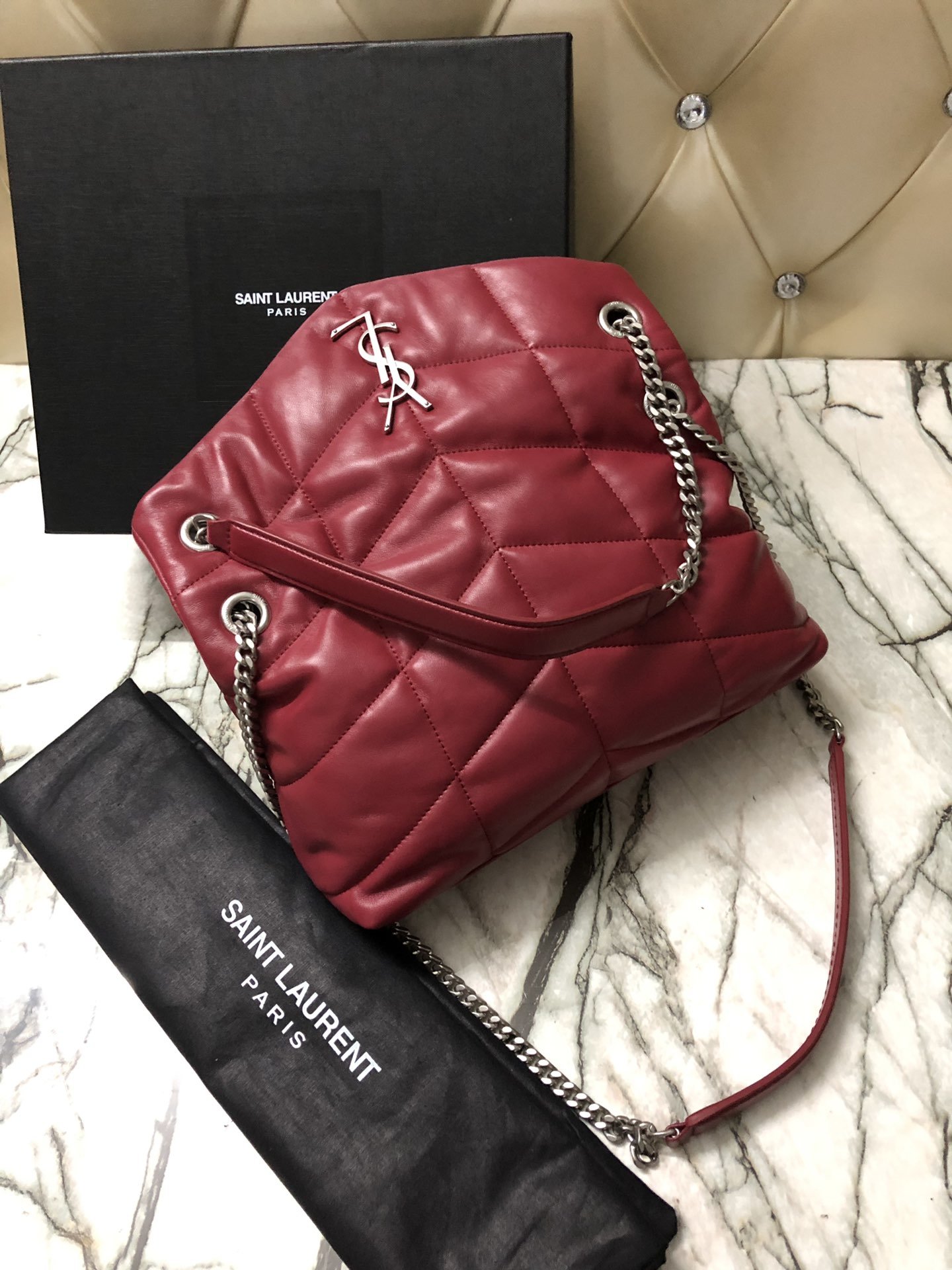Y51 Puffer Handbag 29cm Red