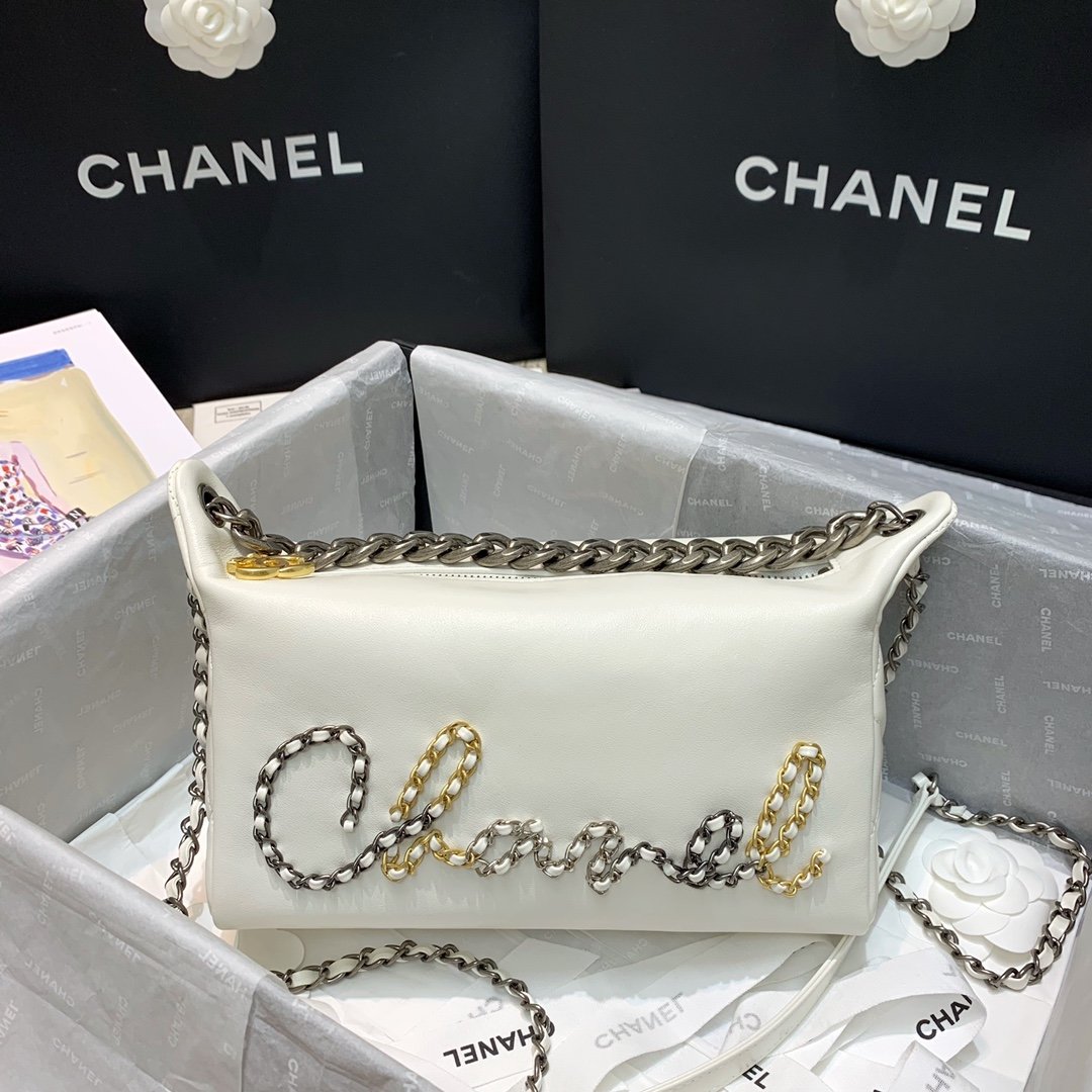 Ch**el Chain Shoulder bag White