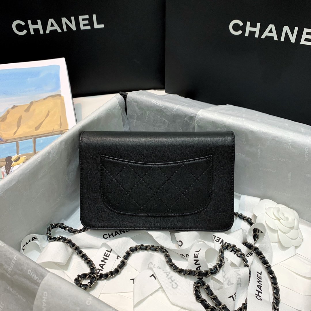Ch**el Chain bag Black 19cm