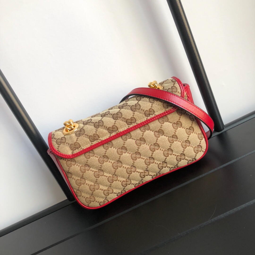 Gvc*1 Marmont Matelasse Mini Bag 22cm Red