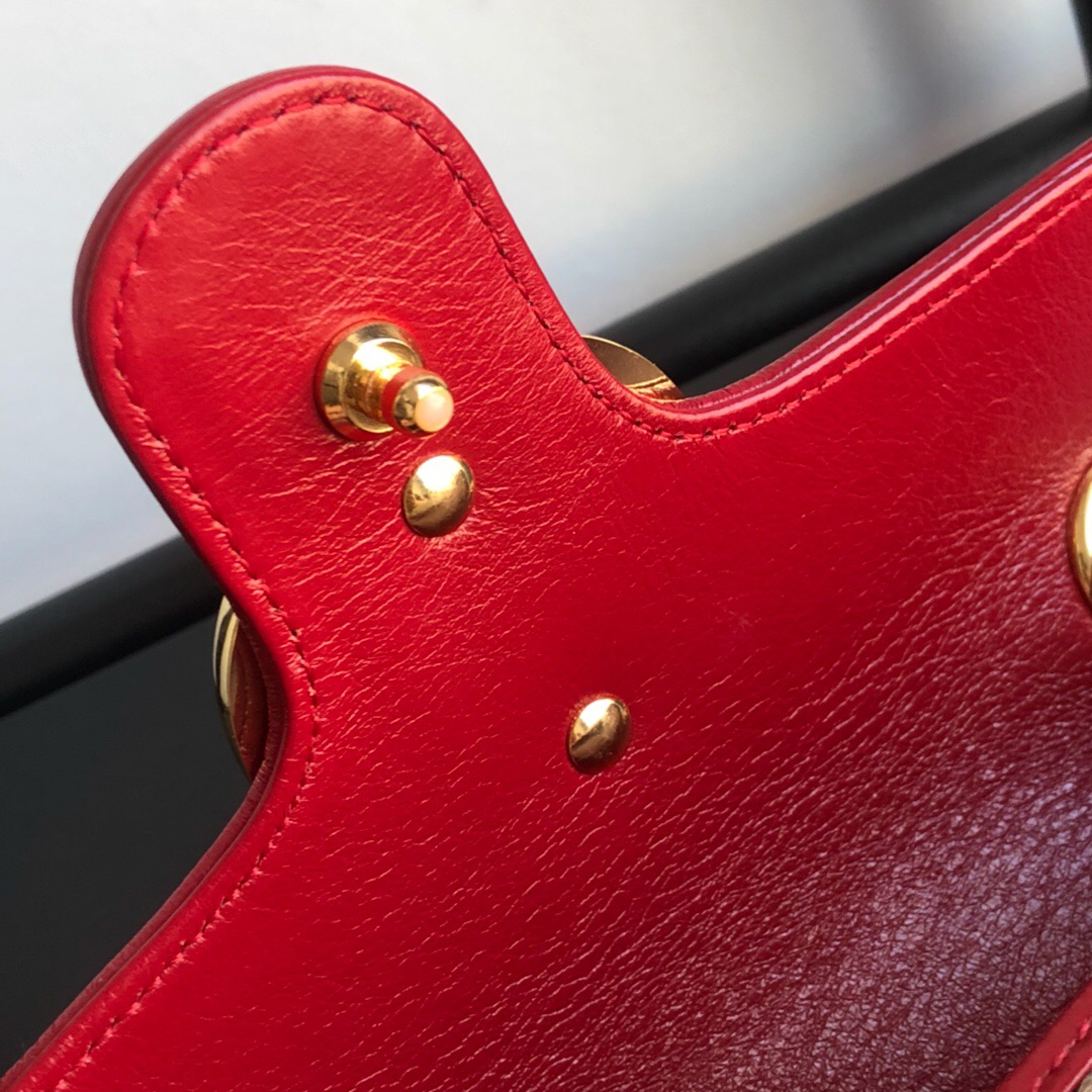 Gvc*1 Marmont Matelasse Mini Bag 22cm Red