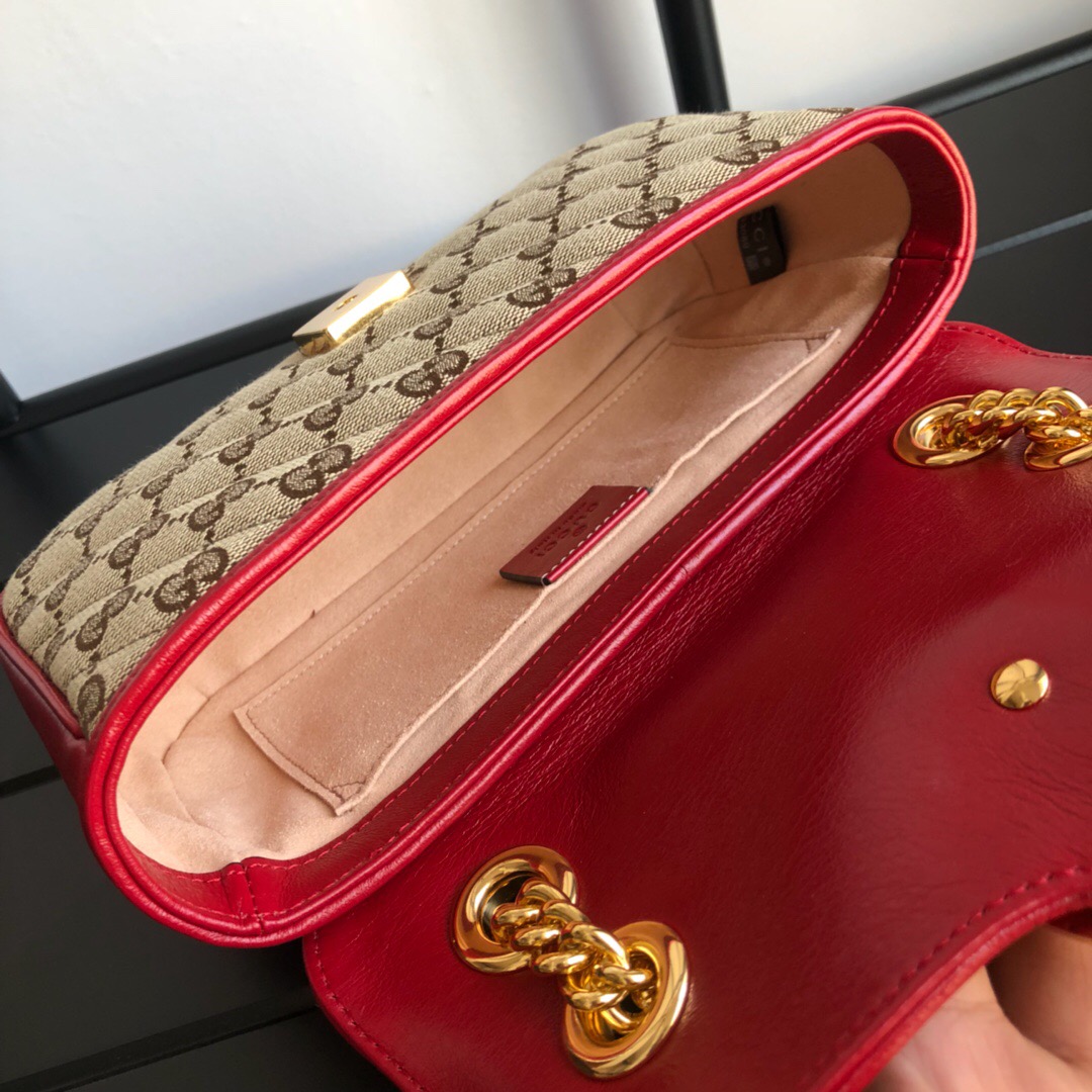 Gvc*1 Marmont Matelasse Mini Bag 22cm Red