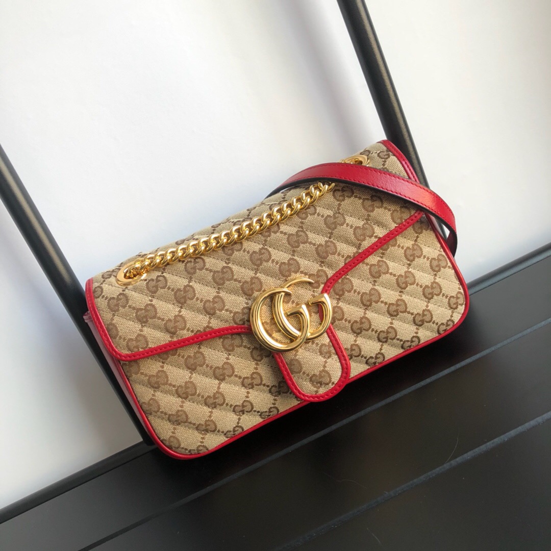 Gvc*1 Marmont Matelasse Mini Bag 26cm Red