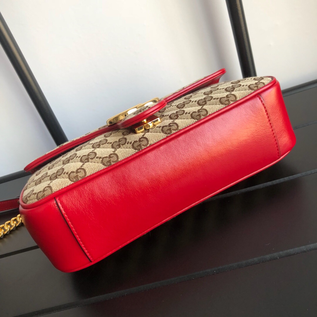 Gvc*1 Marmont Matelasse Mini Bag 26cm Red