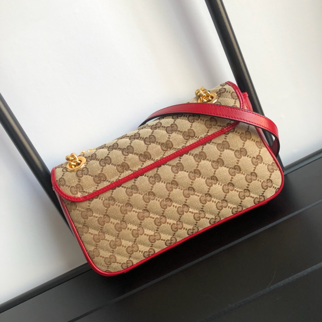 Gvc*1 Marmont Matelasse Mini Bag 26cm Red