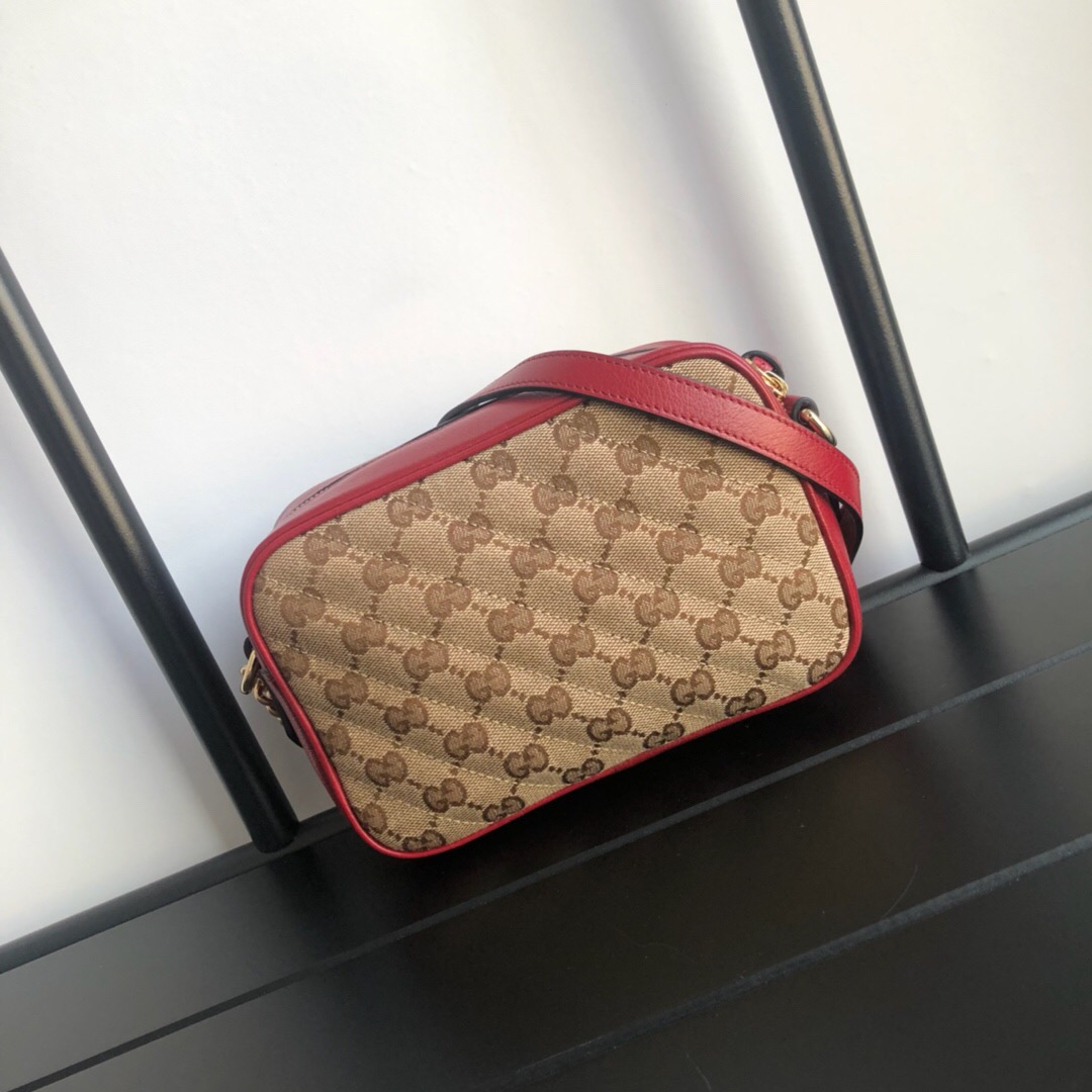 Gvc*1 Red GG Marmont Mini Bag 18cm