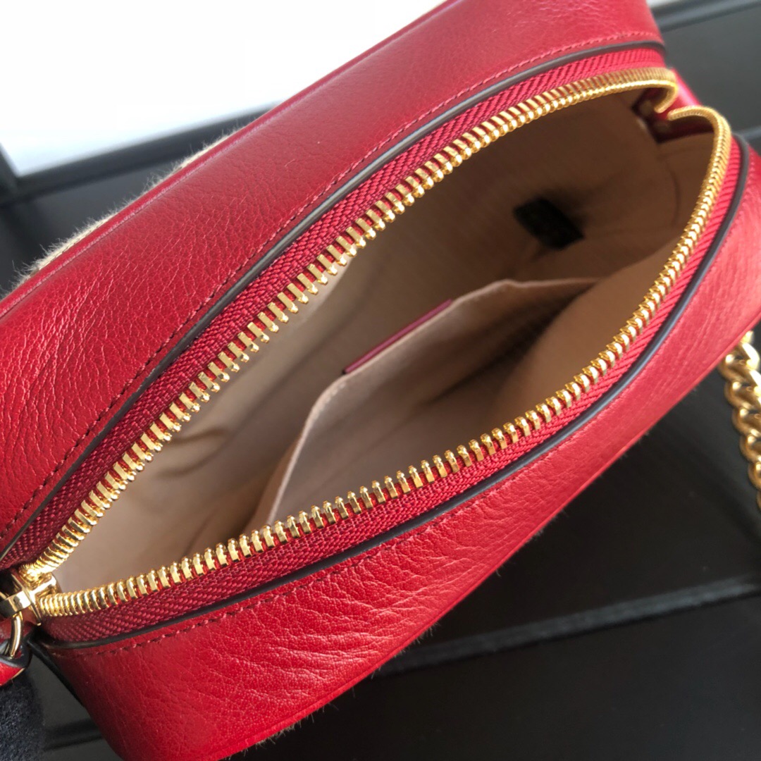 Gvc*1 Red GG Marmont Mini Bag 18cm