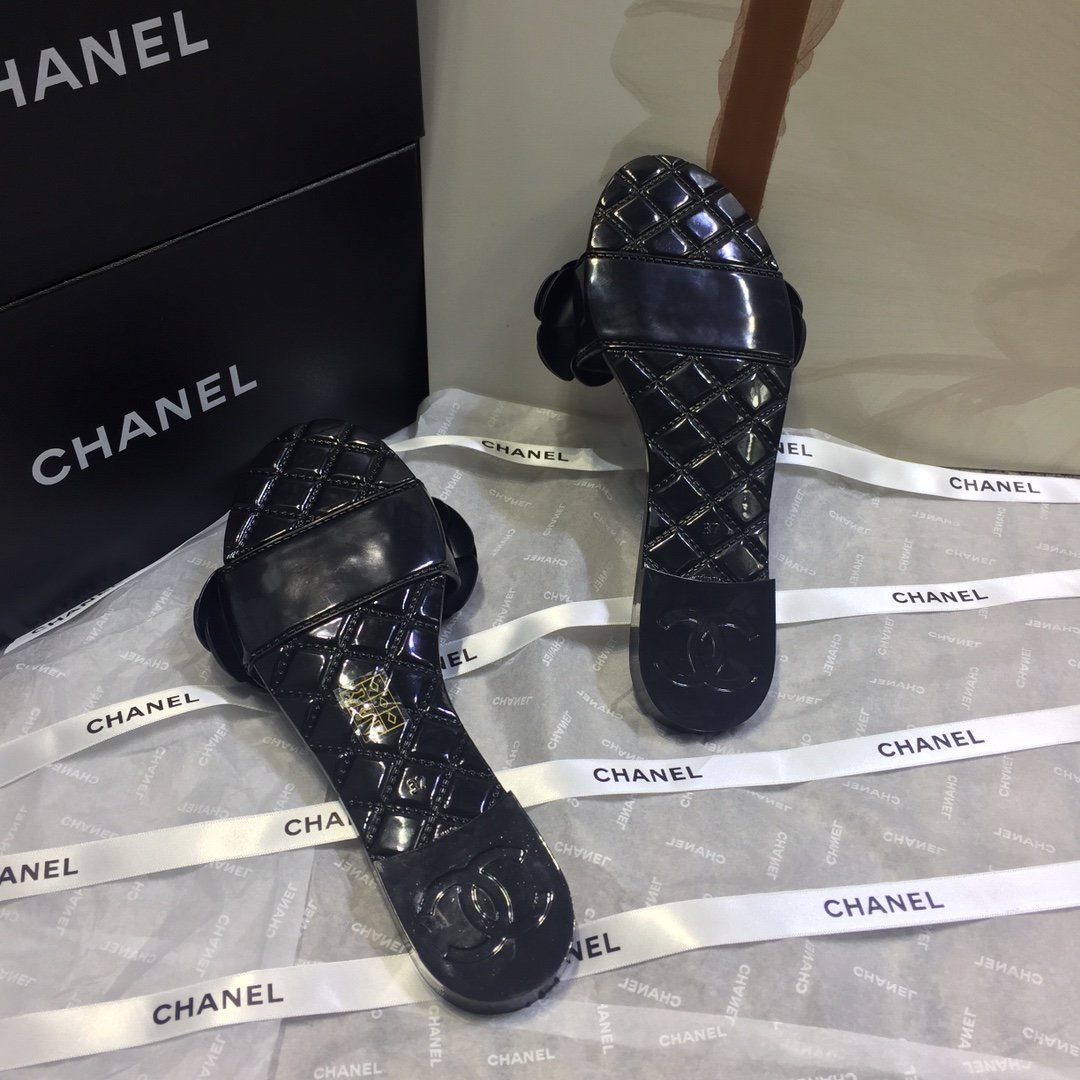 Ch**el Sandals Black