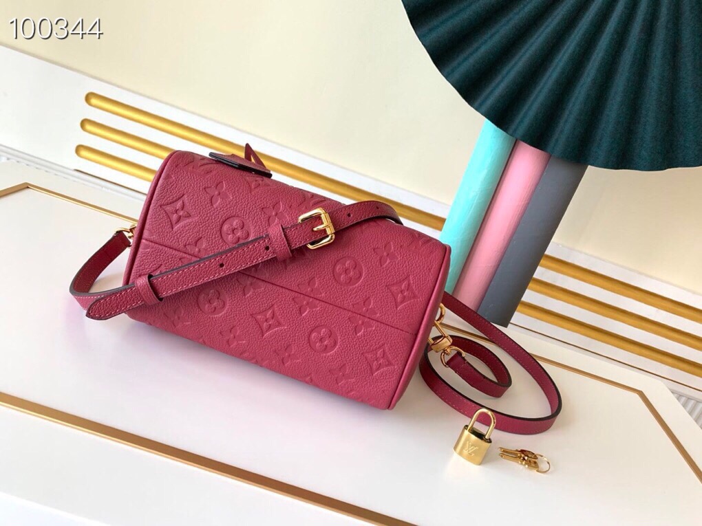 LV Speedy Bandoulière 20 Monogram Empreinte Leather 003