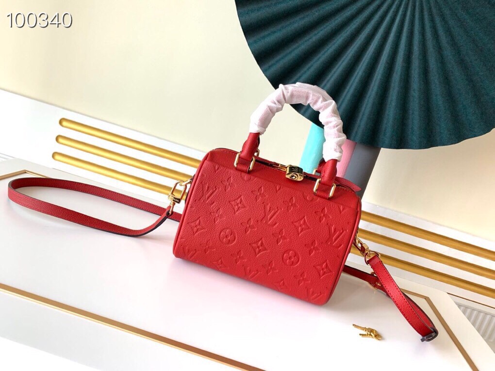 LV Speedy Bandoulière 20 Monogram Empreinte Leather 004