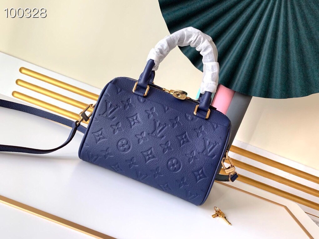 LV Speedy Bandoulière 20 Monogram Empreinte Leather 006
