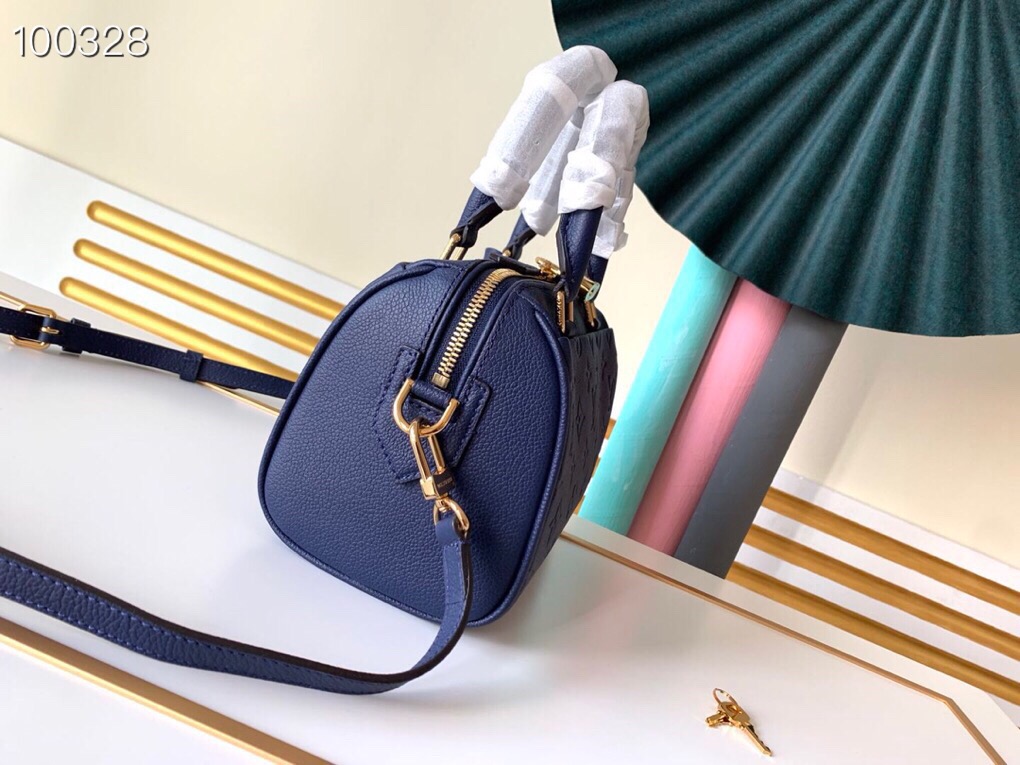 LV Speedy Bandoulière 20 Monogram Empreinte Leather 006
