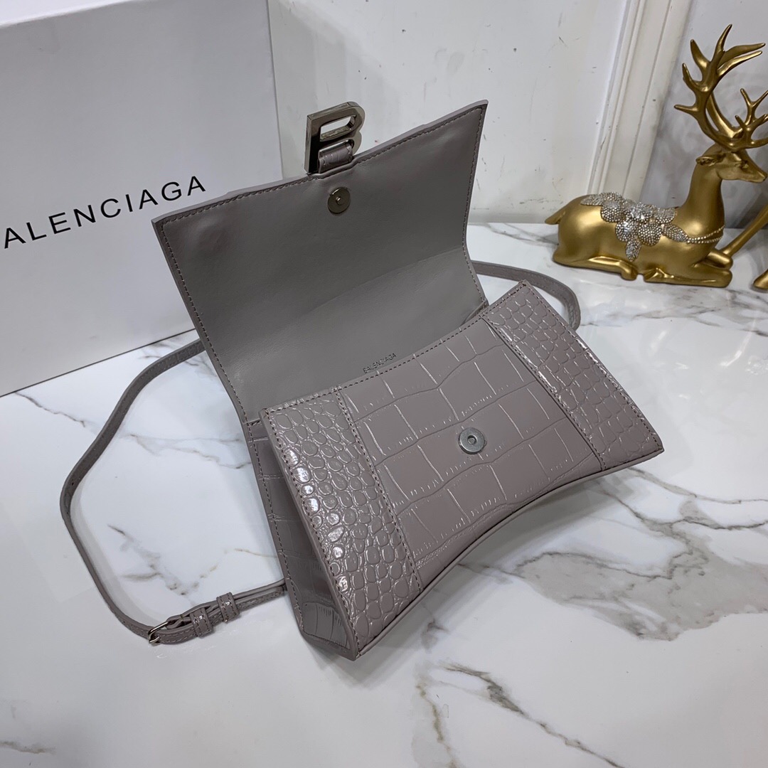Ba1en*iaga Hourglass Bag 24cm Grey