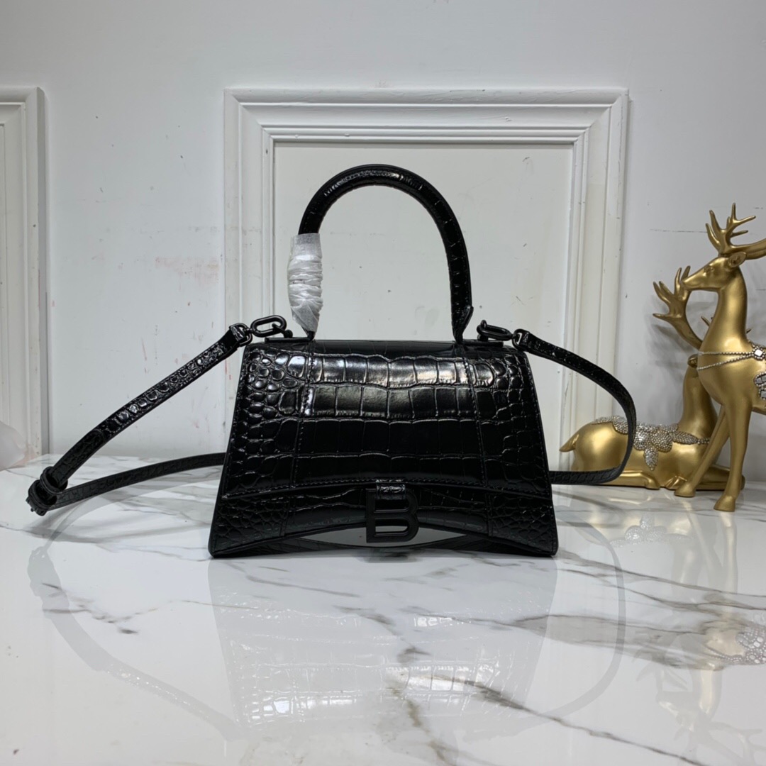 Ba1en*iaga Hourglass Bag 24cm Black