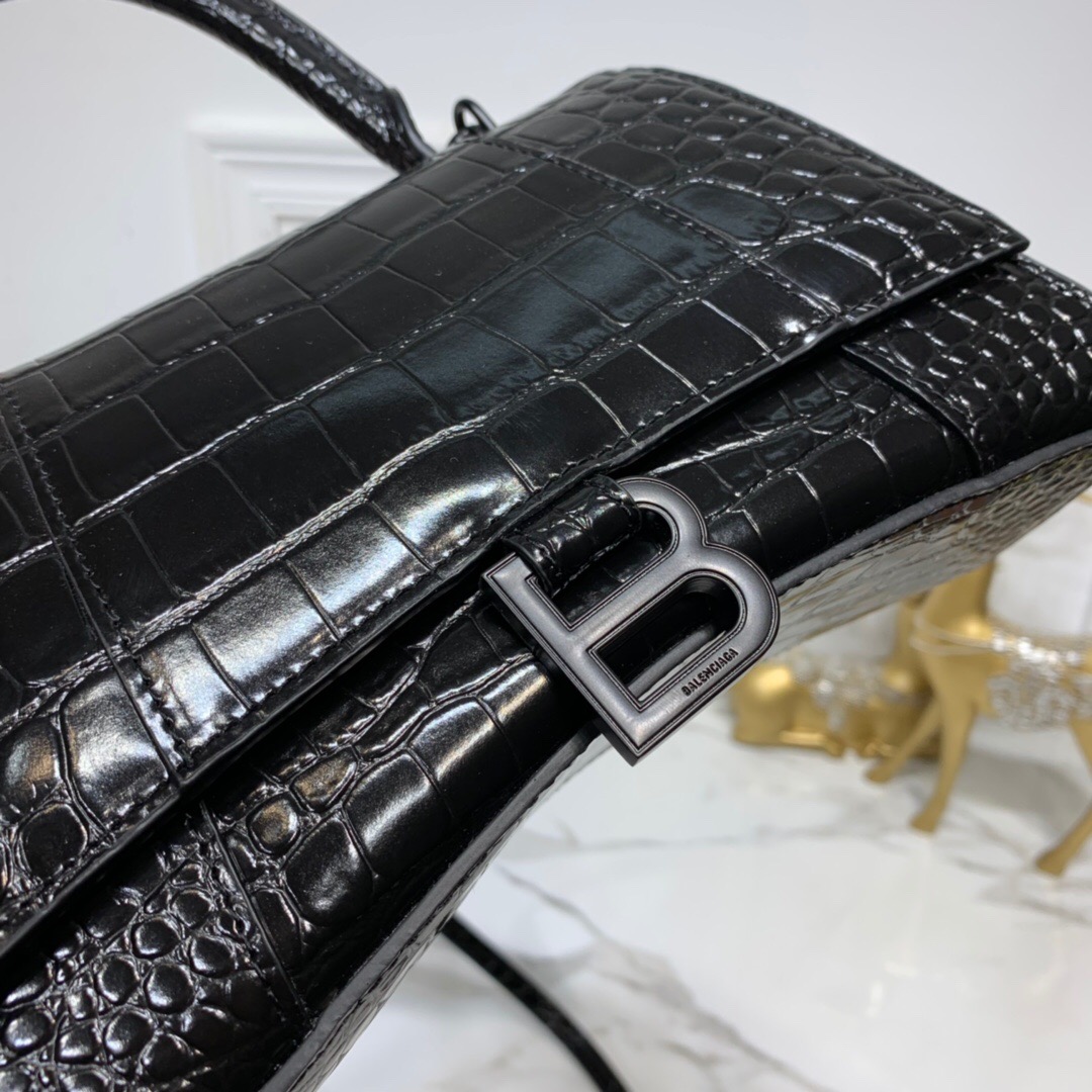 Ba1en*iaga Hourglass Bag 24cm Black