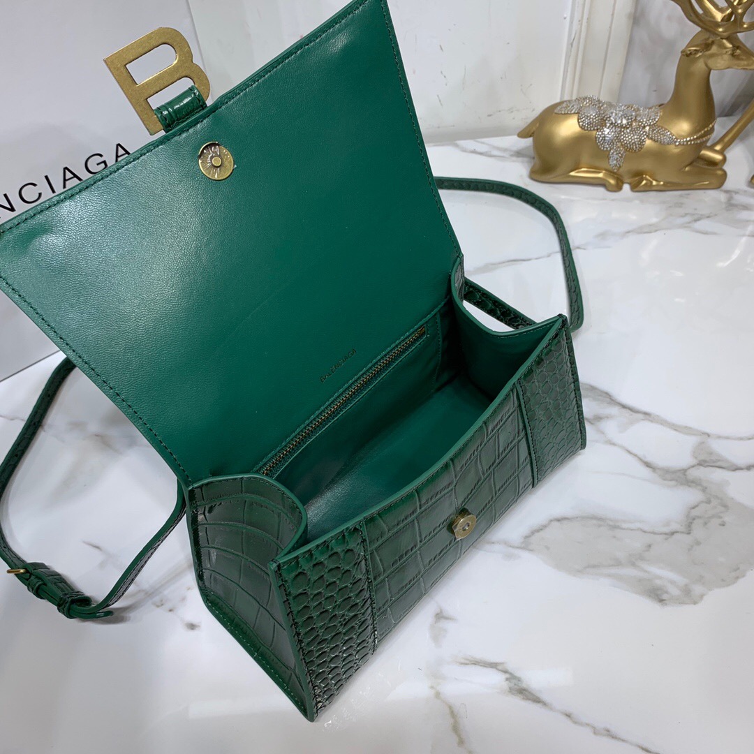 Ba1en*iaga Hourglass Bag 24cm Green