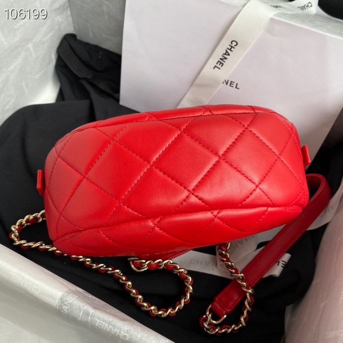 Ch**el Camera Case Lambskin Bag Red