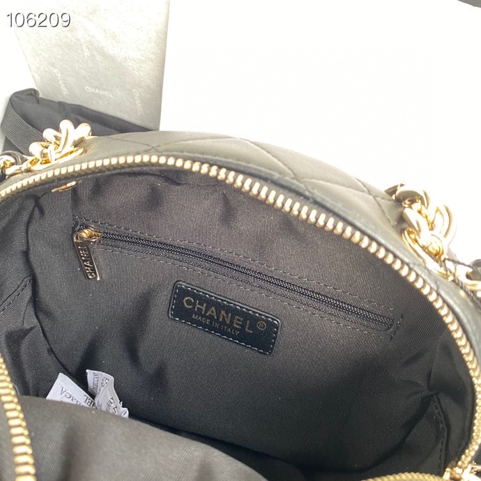 Ch**el Camera Case Lambskin Bag Black
