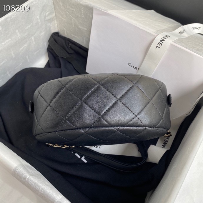 Ch**el Camera Case Lambskin Bag Black