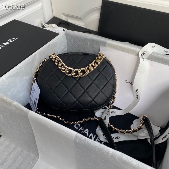Ch**el Camera Case Lambskin Bag Black