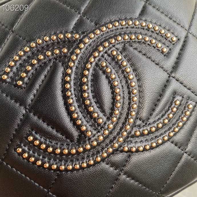 Ch**el Camera Case Lambskin Bag Black