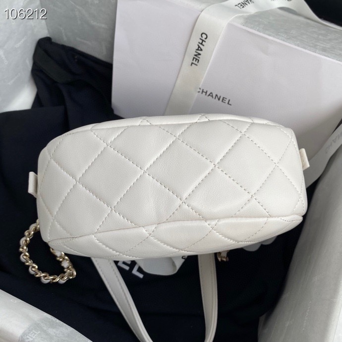 Ch**el Camera Case Lambskin Bag White
