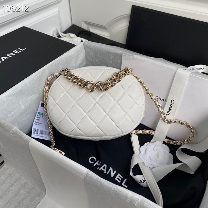 Ch**el Camera Case Lambskin Bag White