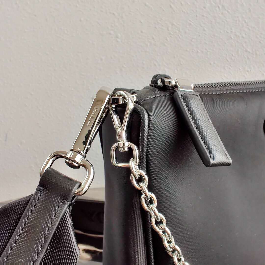 Pra*a Nylon Hobo Bag 24cm