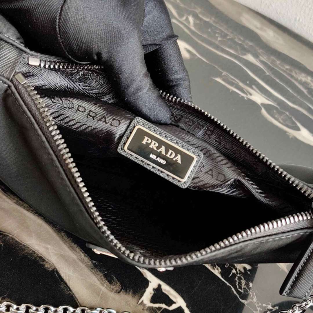 Pra*a Nylon Hobo Bag 24cm