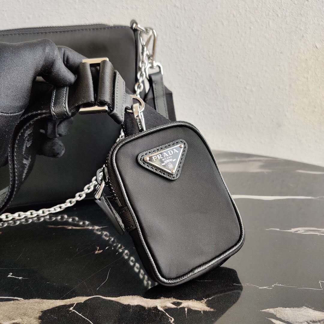 Pra*a Nylon Hobo Bag 24cm