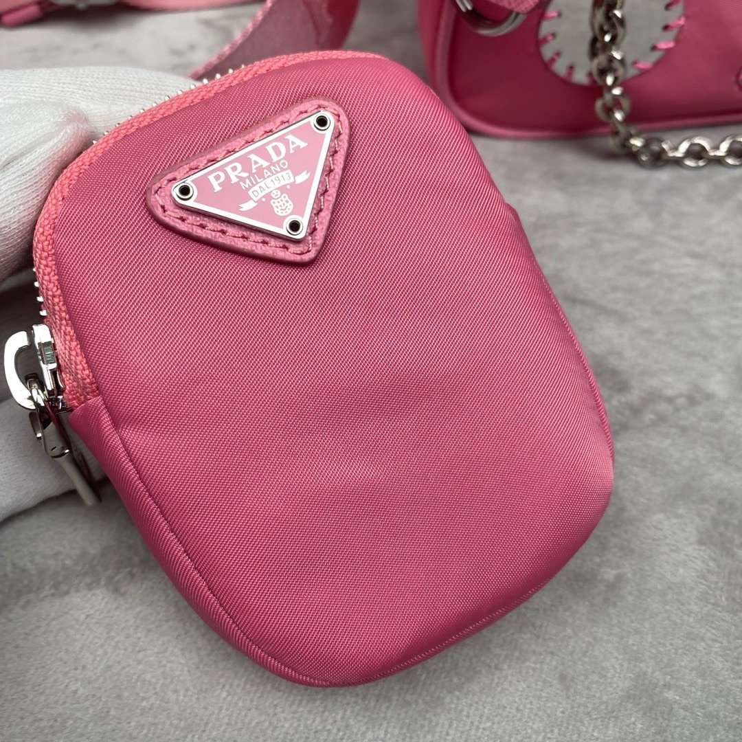 Pra*a 1BH204 Nylon Hobo Bag 22cm 002