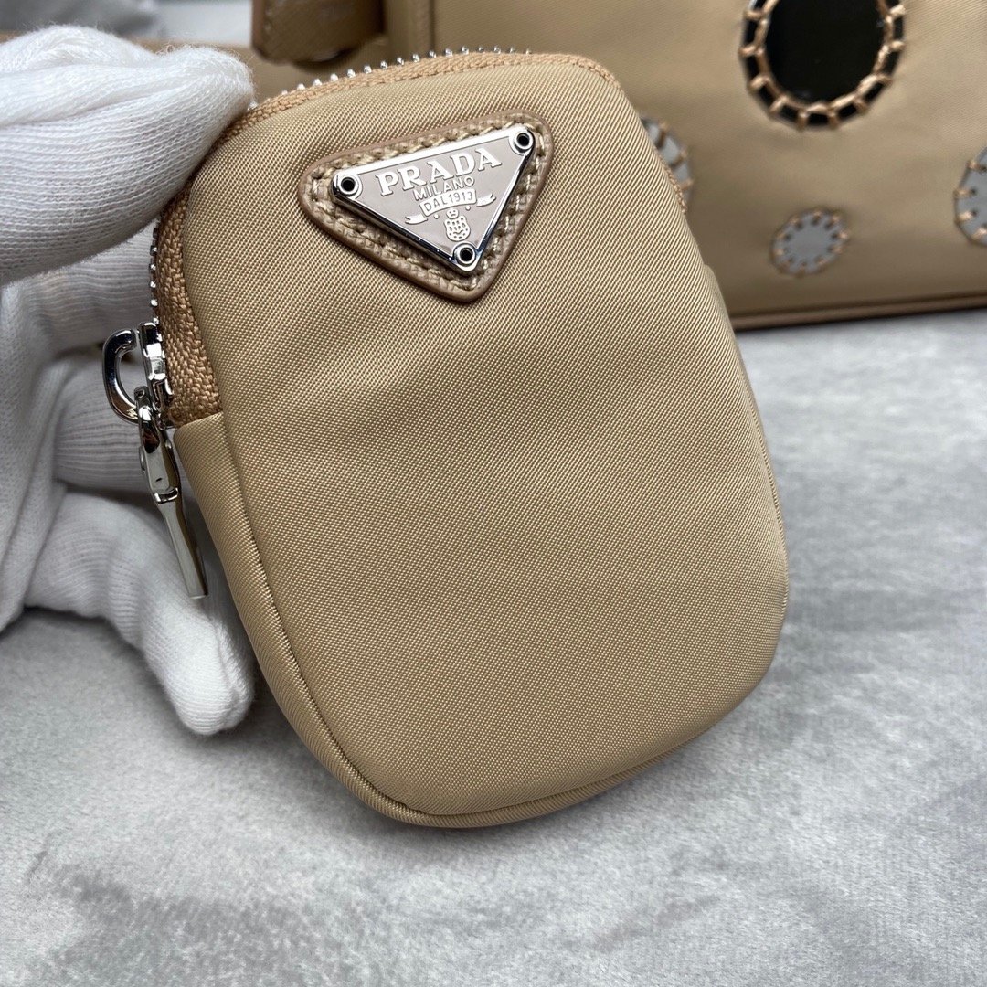 Pra*a 1BH204 Nylon Hobo Bag 22cm 003