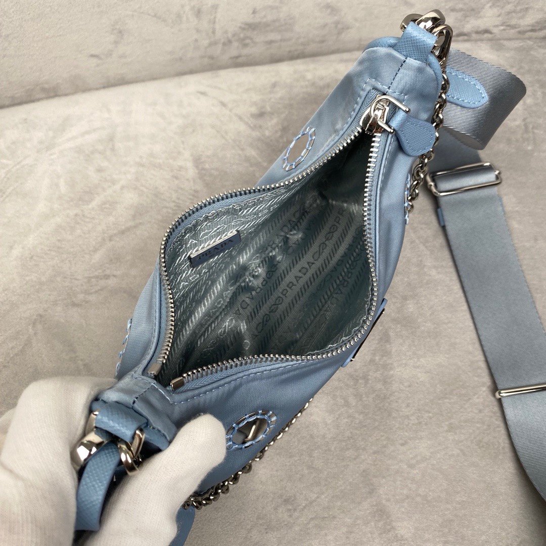 Pra*a 1BH204 Nylon Hobo Bag 22cm 004