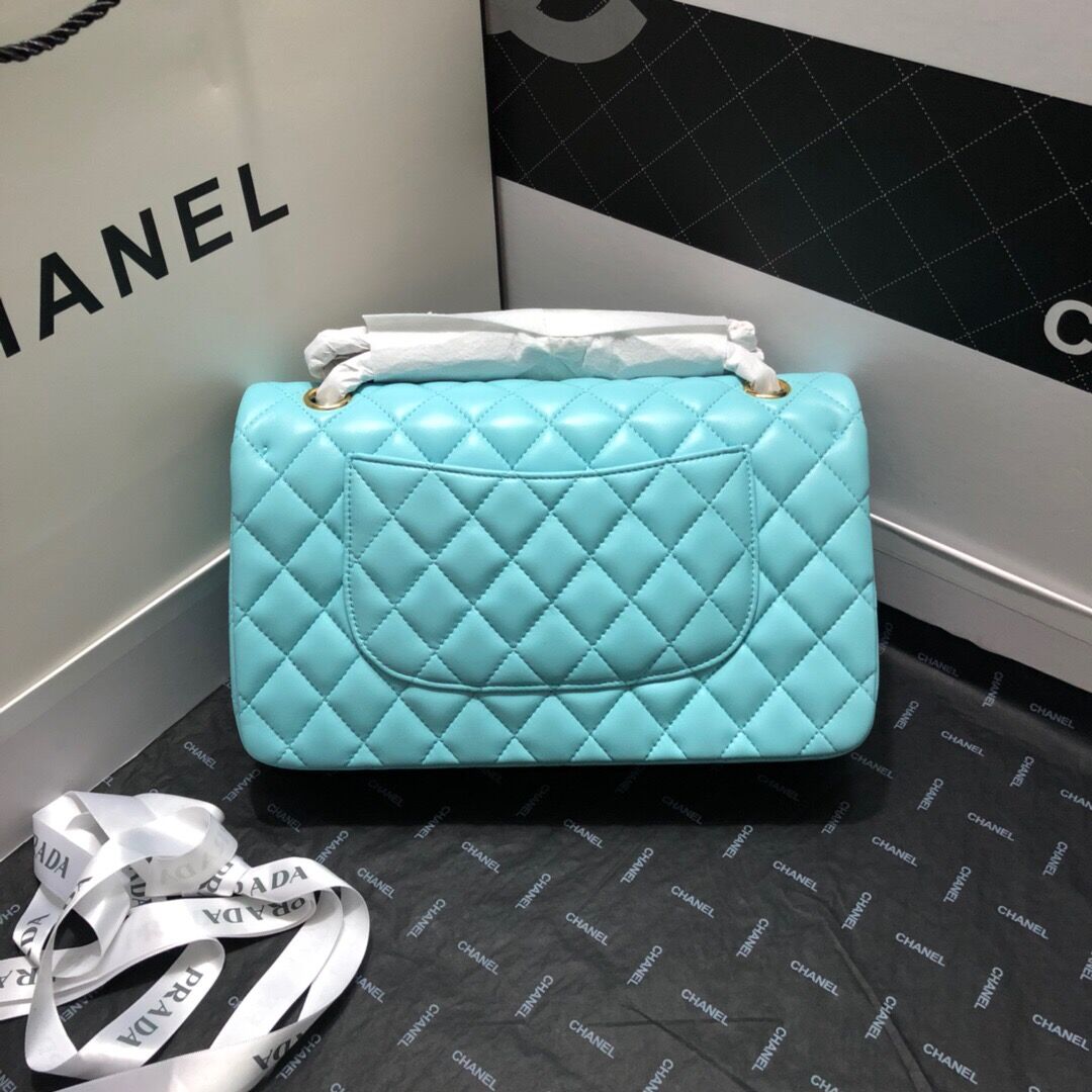 Ch**el Flap bag 25cm Lambskin Gold